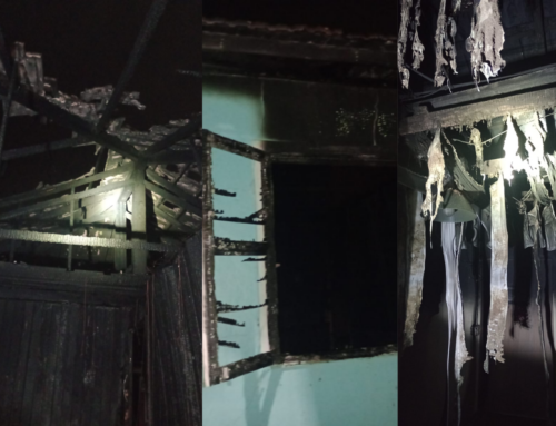 Incêndio destrói quarto de casa e mobiliza bombeiros durante a noite em Pescaria Brava