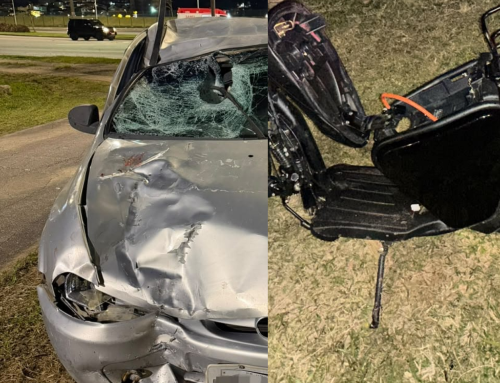 Scooter elétrica na contramão termina em tragédia na SC-401; motorista morre no local