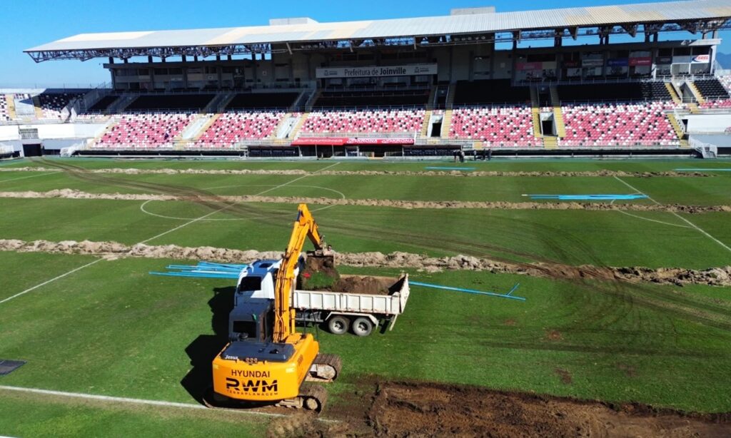 Arena Joinville vai receber novo gramado no modelo sintético padrão Fifa