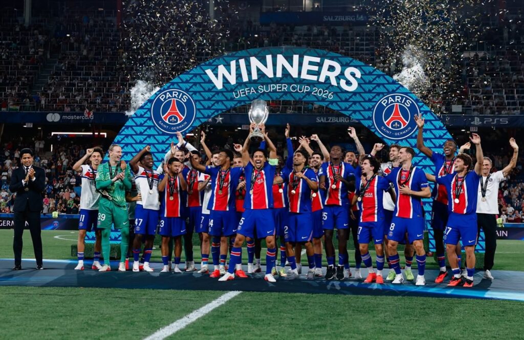 PSG vence Aston Villa e conquista Supercopa da UEFA