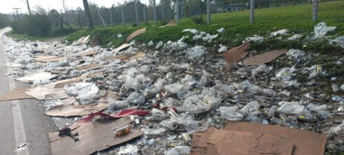 Carga de whisky cai de carreta e cerca de 1,8 mil garrafas são furtadas