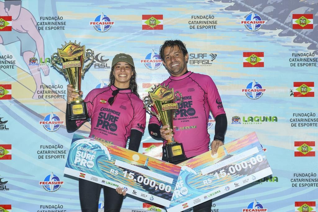Catarinenses largam na frente na disputa do maior circuito de surf do Brasil