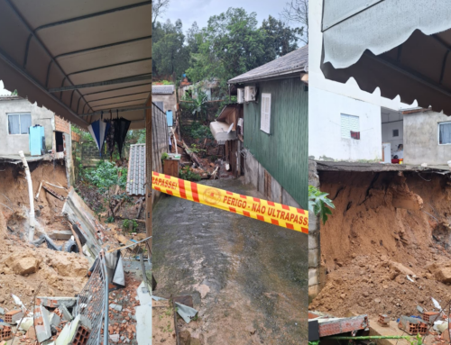 Deslizamento ameaça casas e provoca evacuação em Braço do Norte