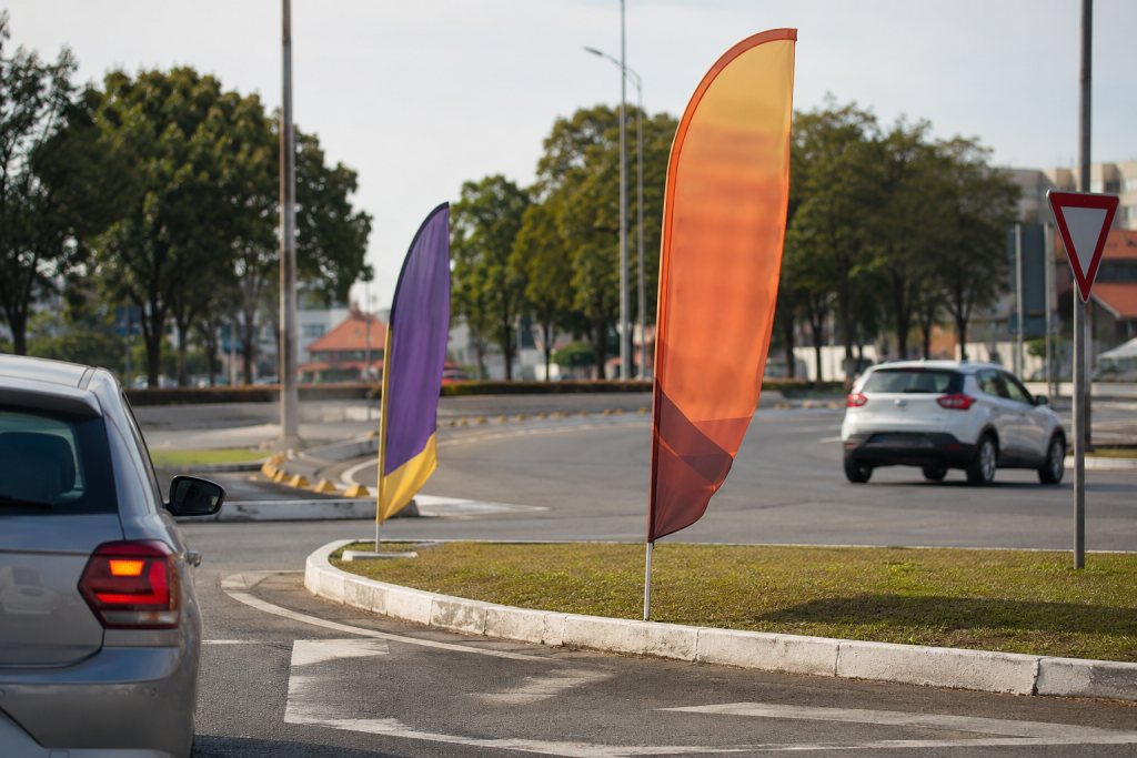 Wind banners preocupam motoristas e levantam alerta em Criciúma - Imagem: Ilustrativa/Gerada por IA