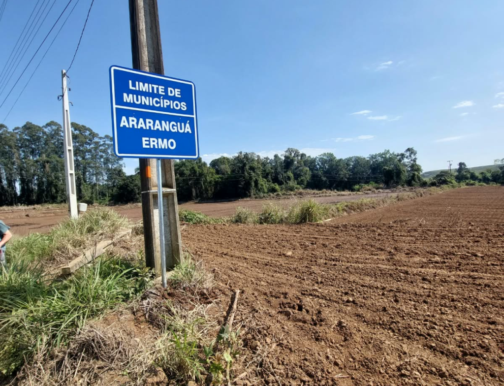 Araranguá instala placas nos limites com cidades vizinhas - Foto: Divulgação/Prefeitura de Araranguá