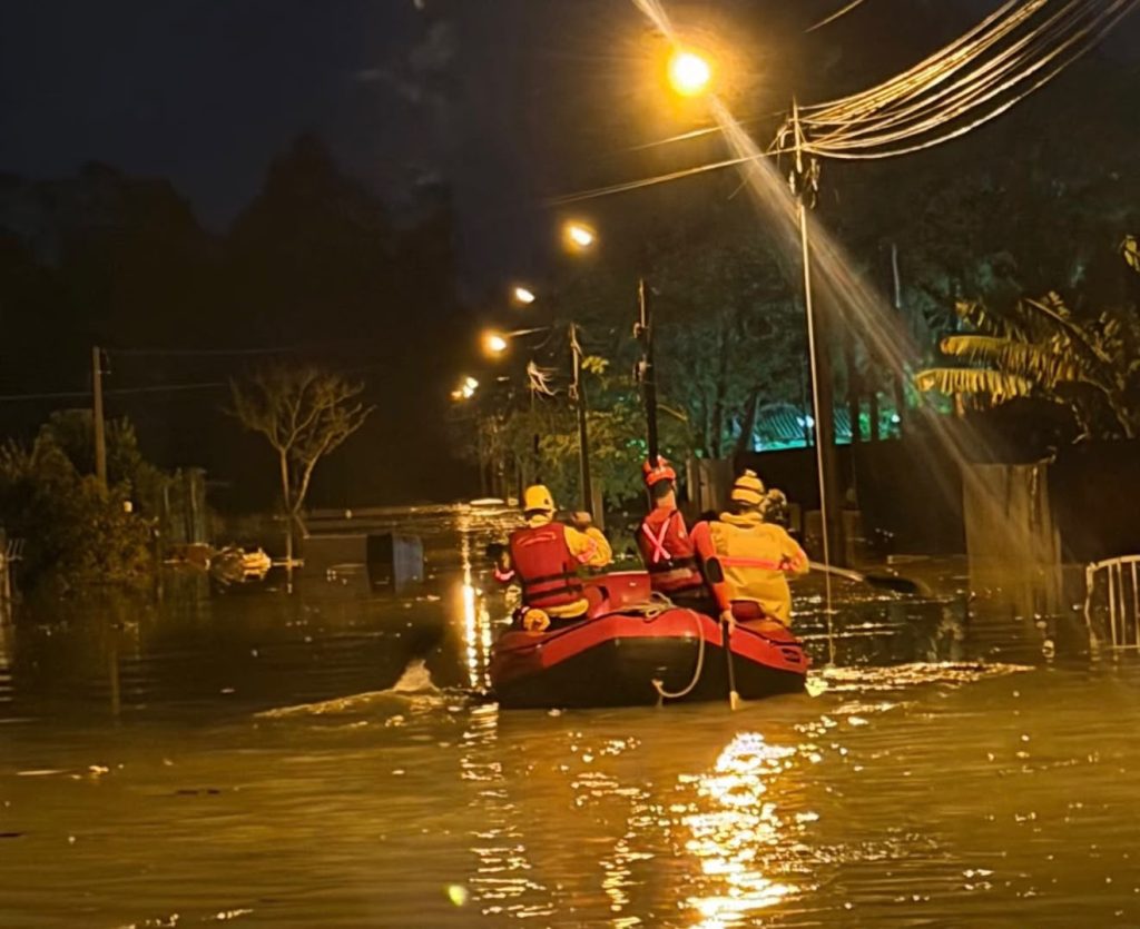 Chuva deixa 25 pessoas e 20 animais fora de casa em Forquilhinha - Foto: Divulgação/CBMSC