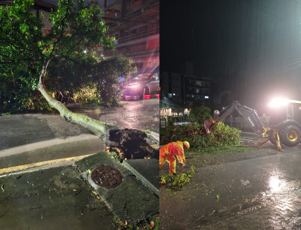 Chuva forte causa duas ocorrências em Balneário Camboriú - Foto: Divulgação/PMBC