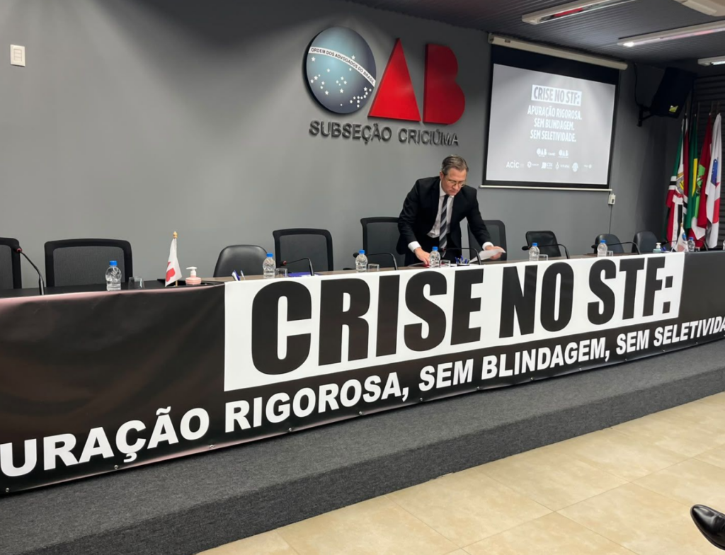 Crise no STF OAB de Criciúma participa de manifesto - Foto: Paulo Monteiro/Grupo SCTODODIA de Comunicação