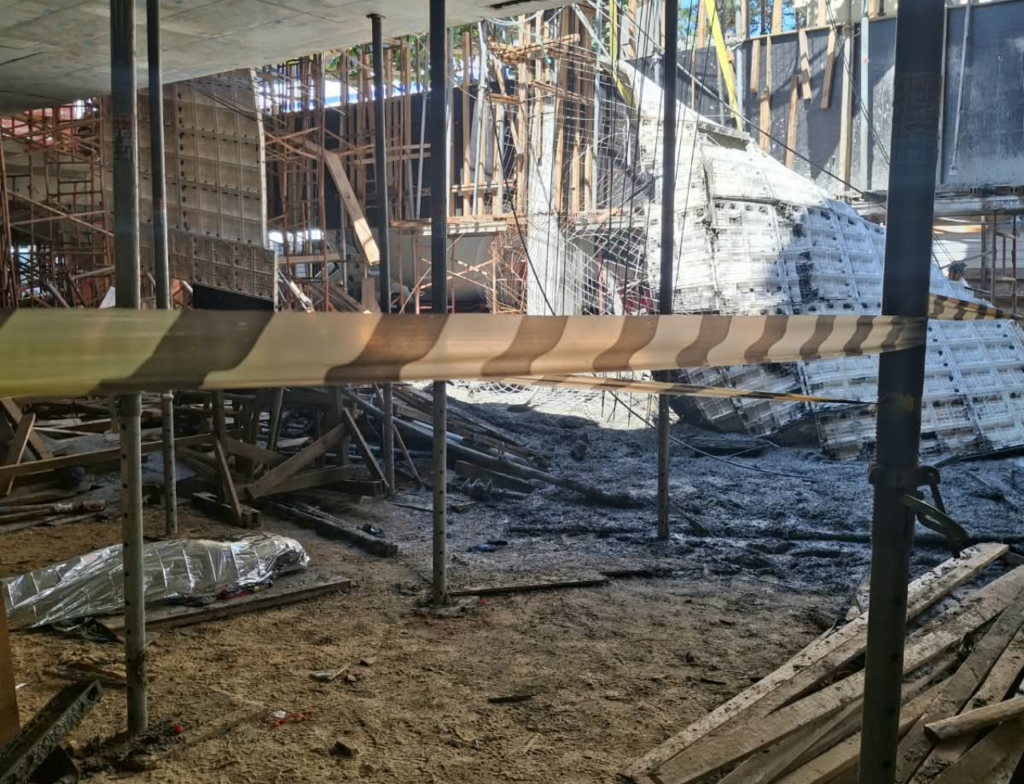 Desabamento de laje mata trabalhador em obra em Florianópolis - Foto: Divulgação/CBMSC