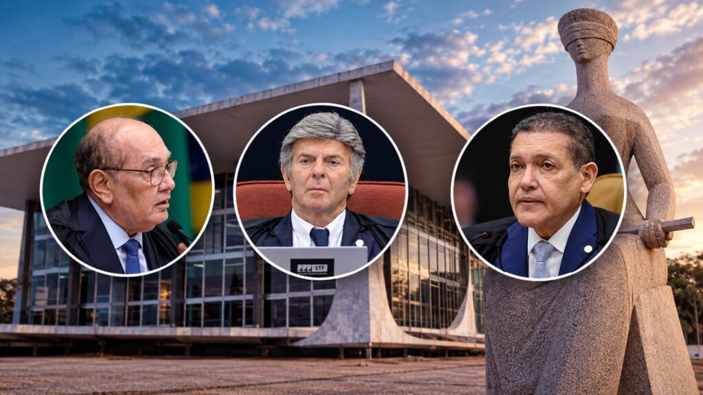 Mensagens revelam tensão entre ministros do STF antes de sessão - Fotos: Rosinei Coutinho/STF e Imagem Ilustrativa/Gerada por IA