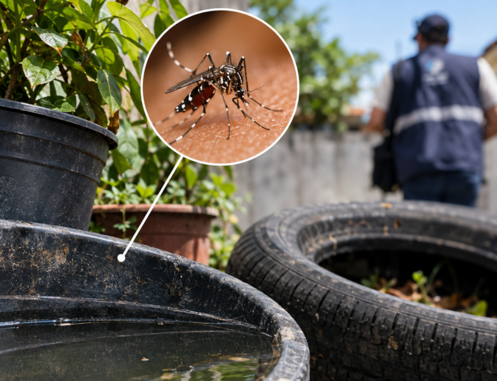 Tubarão chega a 694 focos de dengue e reforça alerta aos moradores - Imagem: Ilustrativa/Gerada por IA