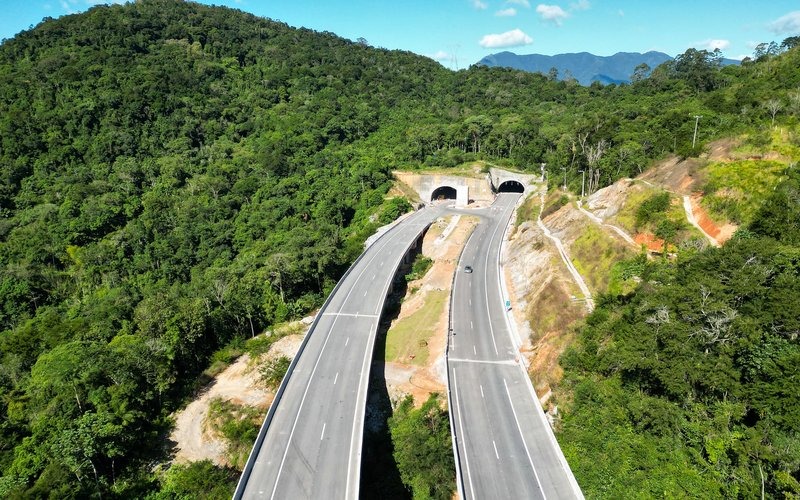 Túneis do Contorno Viário terão interdições em SC - Foto: Divulgação/Arteris Litoral Sul
