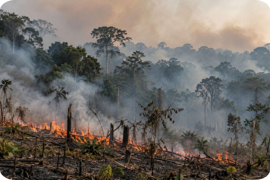 Ações de combate a incêndios florestais criminosos são intensificadas no Amazonas. - Foto: Divulgação/MPC-AM