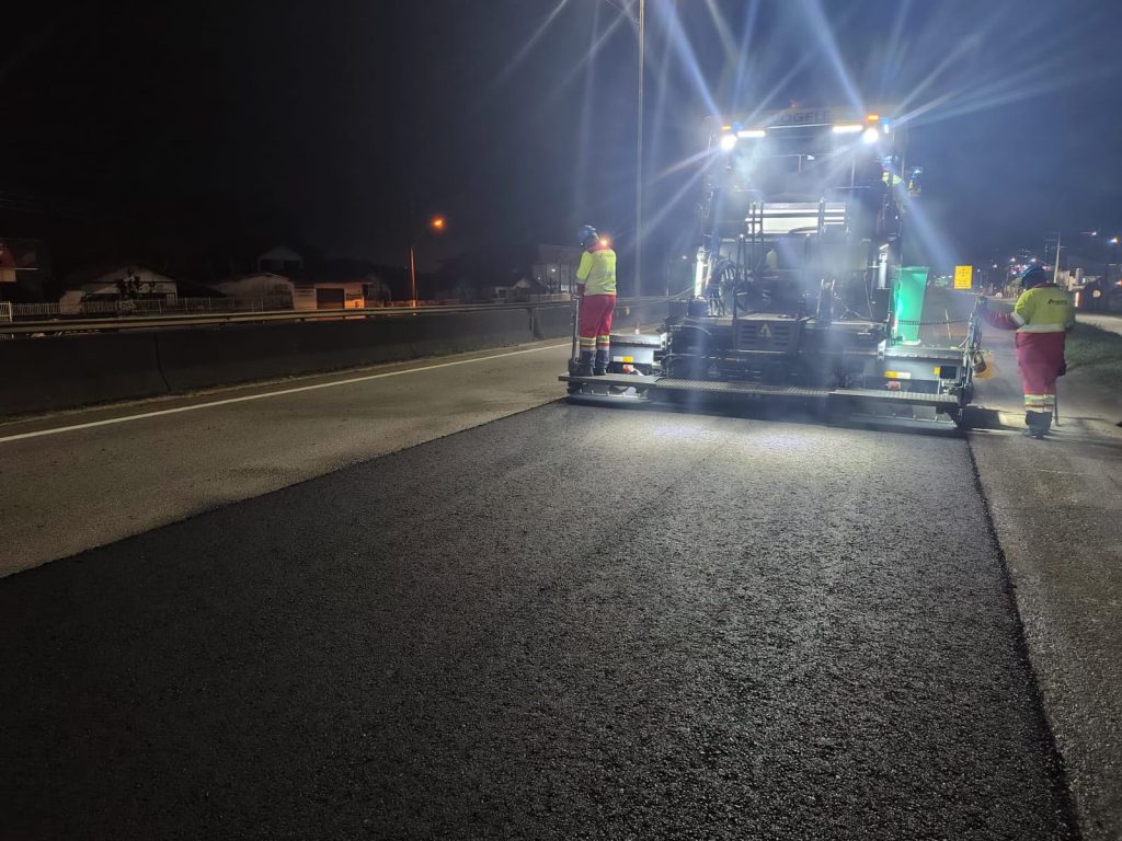 BR-101 terá bloqueios à noite em Biguaçu e Governador Celso Ramos - Foto: Divulgação/Arteris Litoral Sul