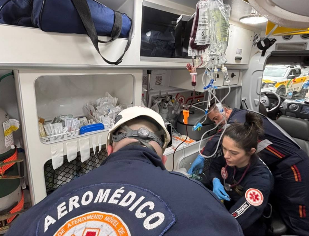 Criciúma passa a realizar transfusões de sangue em resgates aeromédicos - Foto: Divulgação/SES