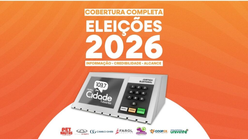 Eleições 2026: Rádio Cidade prepara cobertura especial em Tubarão - Foto: Divulgação/Rádio Cidade Tubarão