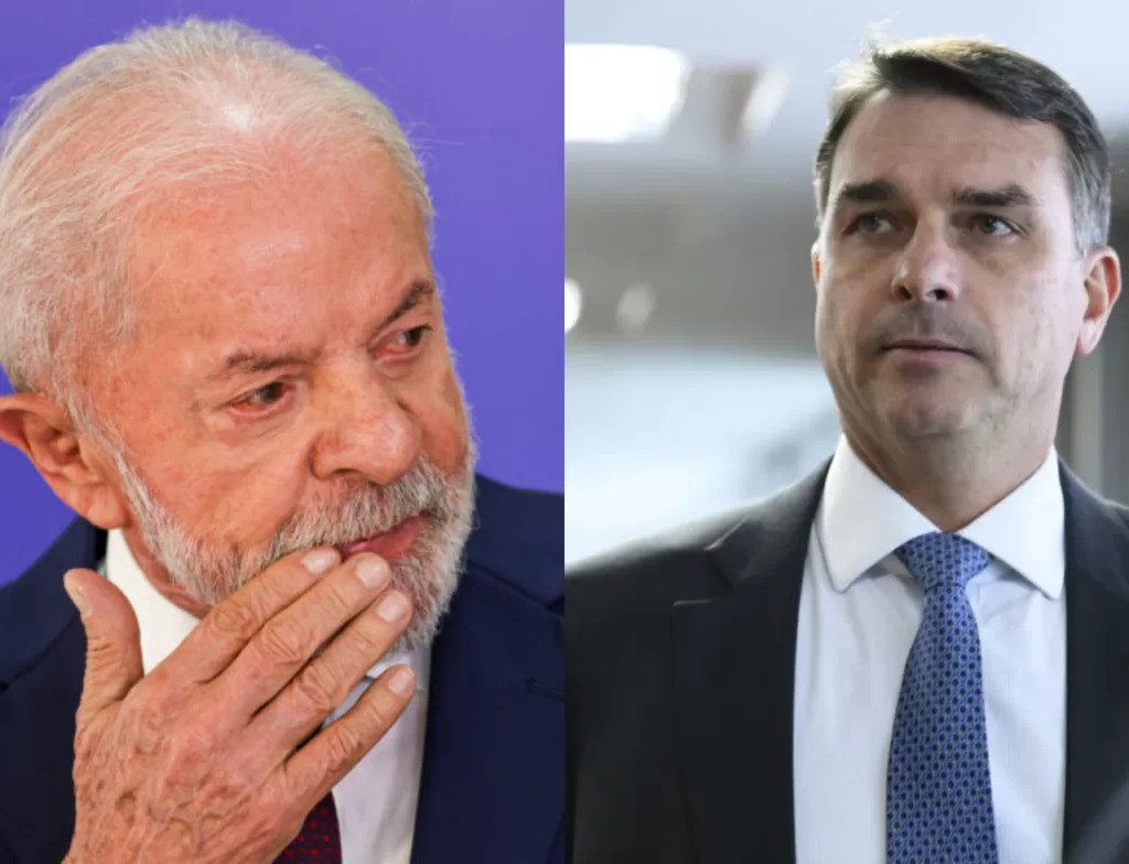 Flávio Bolsonaro e Lula empatam tecnicamente em pesquisa para o 2º turno - Fotos: Marcelo Camargo/Agência Brasil e Andressa Anholete/Agência Senado