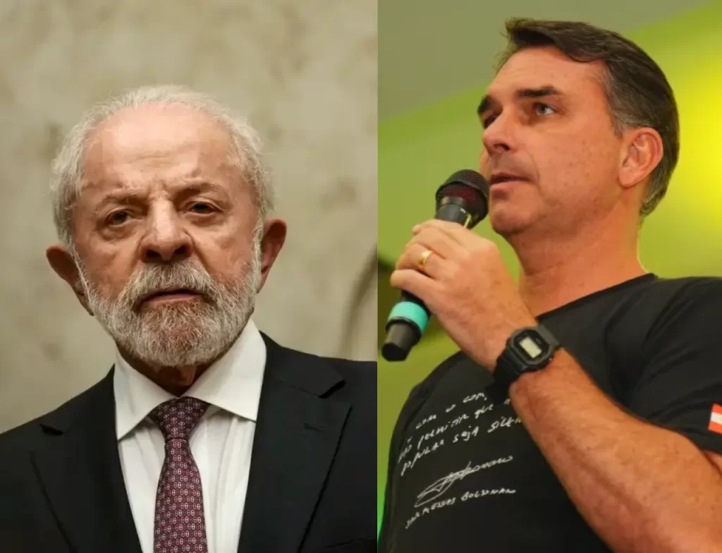 Flávio Bolsonaro tem 52% contra 48% de Lula em pesquisa BTG/Nexus - Fotos: Marcelo Camargo/Agência Brasil e Divulgação/Charles Vieira