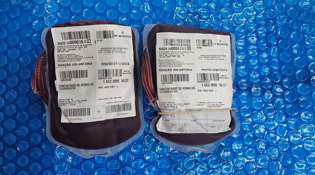 Sangue raro chega a SC para paciente com anemia falciforme - Foto: Divulgação/GOV SC