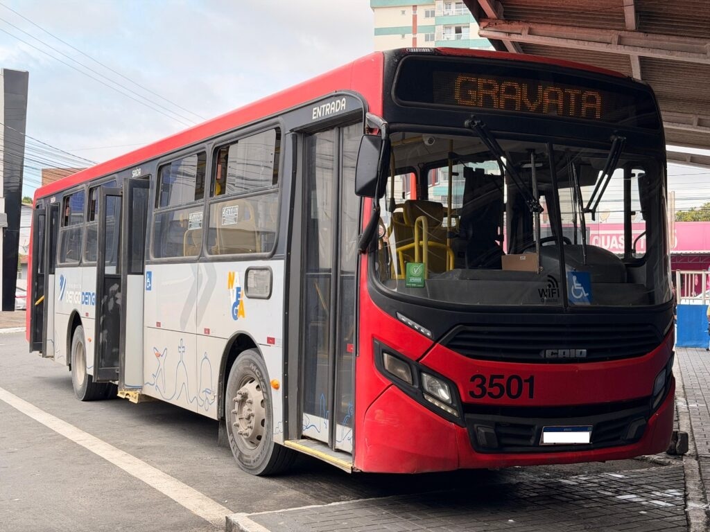 Ônibus gratuitos serão disponibilizados em Navegantes neste domingo. - Foto: Divulgação/PMN