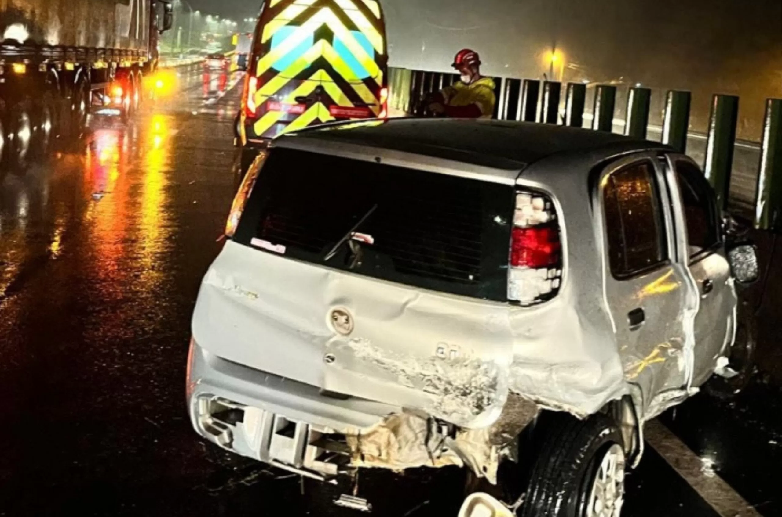 Colisao Na BR 101 Mobiliza Bombeiros Em Sangao Scaled